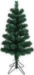 CCINEE 2Ft Artificial Christmas Tree, Green Mini Tabletop Hinged Christmas Tree with Metal Stand 100 Branch Tips for Xmas Party Supplies Home Indoor Decoration