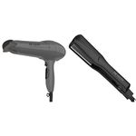 Revlon Essentials 1875-Watt Ionic Hair Dryer + Revlon Fast Results Ceramic Flat Iron (1-1/2 Inch)