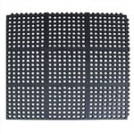 Anti-Fatigue Rubber Floor Mat - NANBOWANG Commercial Grade Interlocking Non-Slip Recycle Tyre Floor Mats for Restaurant Kitchen Bar Garden Outdoor Wet Area(36"x 36")