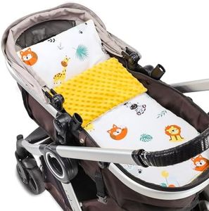 Totsy Baby Manta Bebe y Almohada 75x60 cm - Juego de sabanas con cojín 30x35 cm Carro Bebe Manta Bebe Recien Nacido Manta Meses Bebe algodón Safari