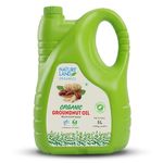 Natureland Organics Groundnut/Peanut Oil 5 Ltr. - Cold Pressed Organic Healthy Oils