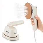 Inalsa Mini Steam Iron For Clothes & Garment Steamer 1200W|Portable Travelling|Heat Up In 40 Sec|Scratch Resistant Titanium Coated Plate|2In1 Horizontal Vertical Use (Voyager) - 1200 Watts