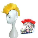 Namecute Skinhead Wig Yellow Helmet Mohawk Wig Costumes Hairpiece