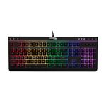 HyperX Alloy Core RGB – Membrane Gaming Keyboard, Comfortable Quiet Silent Keys with RGB LED Lighting Effects, Spill Resistant, Dedicated Media Keys, Compatible with Windows 10/8.1/8/7 – Black