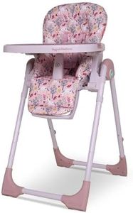 Cosatto Noodle 0+ Highchair | from Birth Reclining Cradle – Height Adjustable Feeding Seat | Compact Fold – Easy Clean Washable Pads & Two?Part Tray (Unicorn Garden)