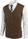 COOFANDY Men's Sweater Vest V Neck 