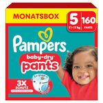 Pampers Baby-Dry Pants Size 5, Pack of 160, 11kg-17kg, 360° Leak-Proof Fit for Day and Night