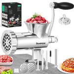 Huanyu Manual Meat Grinder Heavy Duty Sausage Stuffer Stainless Steel Hand-Cranked Meat Grinding Machine with Biscuit Making Accessories #12S