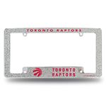 NBA Rico Industries Toronto Raptors Chrome All Over Automotive Bling License Plate Frame 12" x 6" Chrome All Over Automotive Bling License Plate Frame Design for Car/Truck/SUV