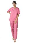 GLUN® Unisex V-Neck Suit Medical Scrub Top and Bottom Uniform Health-Care Professionals, Doctors, Nurses and Dentists (XXL)