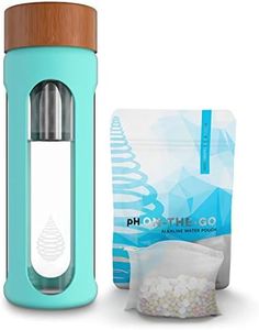 pH Hydrate Glass Alkaline Water Bottle - Portable Alkaline Water Filter - Water Filter Bottle - Increase pH (580 ml)