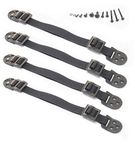 Heavy Duty Anti-Tip Furniture Straps Set for Child Proofing (4 Pieces) by Boxiki Kids. Adjustable Home Safety TV Wall Anchor and Earthquake Tipping Restraint Straps. (Black)