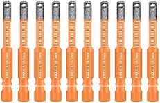 Orange Hex Shank 3/16" Dry Diamond Drill Bit Set, 10 PCS 5mm Diamond Core Drill Bit with Storage Bottle for Granite Marble Tile Ceramic Stone Glass (Not for Wood) …