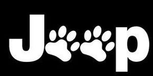 Bargain Max Decals - 4X4 Cat Dog Paw Sticker Decal Notebook Car Laptop 6" (White)