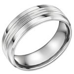 Willis Judd Mens Titanium Ring In Gift Box 8mm Wedding Band Ring for Men Engagement Ring Comfort Fit Size S