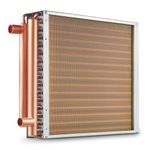 VEVOR Heat Exchanger Water to Air, 16"x 16" with 3-Row 3/8" Copper Ports, 193 Aluminum Fins Heat Exchanger for Outdoor Wood Furnaces, Residential Heating and Cooling, and Forced Air Heating