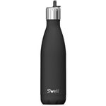 S'well Stainless Steel Water Bottle with Flip Straw Cap, 17oz, Onyx, Triple Layered Vacuum Insulated Containers Keeps Drinks Cold for 36 Hours and Hot for 10, BPA Free, Perfect for On The Go