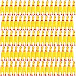 Libima 150 Pcs 6.3 Inch Screaming Rubber Chicken Toy Bulk, Mini Squeeze Rubber Chicken Small Squeak Toys, Prank Novelty Noise Toy for Pet Chew Party Gifts Reduce Separation Anxiety(Yellow)