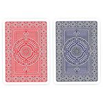 Brybelly Modiano Platinum Acetate Jumbo Index Poker Size Plastic Playing Card Set (Red, Blue)