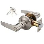 MANREN Lever Keyed Entry Door Lever Handle Lock, Universal Door Knob Hardware (MR802ET)