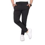 Men's Slim Fit Trousers | Fashionable Office Wear Pants | Men's Regular Fit Trousers | Comfortable Pants for Formal and Casual Occasions [Black, 30]