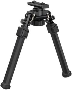 MidTen Tactical Bipod Compatible with Mlok Bipod Rifle Bipod Swivel Tilt Sturdy Bipods for Rifles Height Adjustment Bipod for Hunting and Shooting (Black, 7.8-10.6")