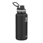 Takeya 885395500119 Originals Insulated Stainless Steel Bottle, Spout Lid Black 32oz