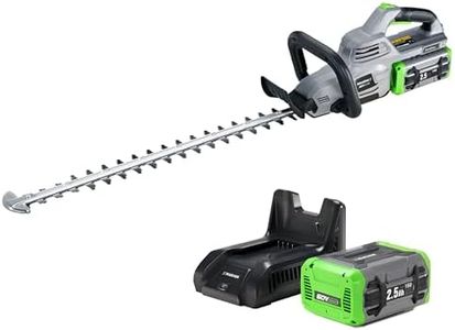 26-Inch Hedge Trimmers Cordless with Battery 60V Electric Bush Trimmer 2.5Ah Battery Power Heavy Duty Hedge Trimmer Brushless|Dual Action Steel Blades|1" Cutting Capacity for Shaping Hedges Shrubs