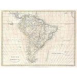 Wee Blue Coo 1799 Clement Cruttwell Map South America Vintage Art Print Poster Wall Decor 12X16 Inch