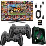 Hot Hairs USB Wireless Retro Video Game Console Stick with 2000 Built-in Classic Games, HDMI Output for Dual Player Mode with 9 Emulators, and 4K Ultra HD Compatibility (128 gb card)