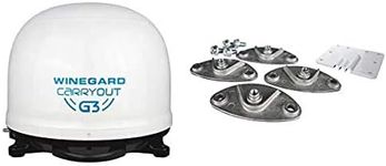 Winegard GM-9000 Carryout G3 Portable Automatic Satellite Antenna with Dish Playmaker Roof Mount Kit