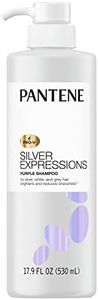 Pantene Silver Expressions, Purple Shampoo and Hair Toner, Pro-V for Grey and Color Treated Hair, Lotus Flowers, 17.9 Fl Oz