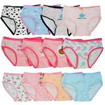 Kidear Girls Kids Series Soft Cotton Toddler Underwear Briefs, (8-10 Years, Style1)