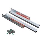 Volo Heavy Duty Drawer Slides, Full Extension Ball Bearing Runners | Pack of 2 Piece | Channels for Kitchen Cabinets, Wardrobes, and Dressers (Undermount (Push to Open), 16 Inch)