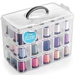 New Bins & Things Storage Container with 30 Adjustable Compartments for Storing & Organizing Sewing Embroidery Accessories Threads Bobbins Beads Beauty Supplies Nail Polish Jewelry Arts & Crafts