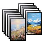 WUBAYI 12PCS A4 Magnetic Photo Frames, Self Adhesive Magnetic Picture Frame, Magnetic Picture Holder Waterproof Clear Sign Holders for Paintings, Photos, Notices, Certificate, Poster