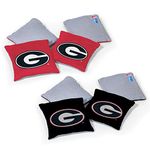 Wild Sports NCAA Georgia Bulldogs 8pk Dual Sided Bean Bags, Team Color