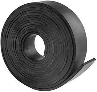 Neoprene Rubber Sheet, Solid Rubber Sheets, Rolls & Strips for DIY Gaskets, Crafts, Pads, Flooring, Protection, Supports, Leveling, Anti-Vibration, Anti-Slip (1" Wide x 1/8" Thick x 10' Long)