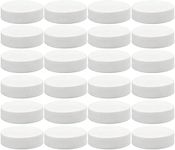 Regular Mouth Plastic Mason Jar Lids, Unlined (24-Pack); Standard Size White Plastic Caps for Mason Jars