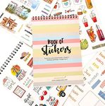 anujarusiya- Book of Stickers | 20 A5 Pages | 300+ Unique self Adhesive Stickers | Perfect for Journal, Scrapbook Projects and Decor