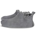 Mens Slippers and Womens Slippers Grey - Lightweight Unisex Slippers with Soft Sole - Women's Slippers - Genuine Sheepskin Slippers Women - Handmade Winter Slippers Men - Wool Slippers Unisex