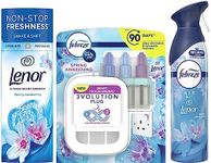 Lenor in-Wash Scent Booster, 176g + Ambi Pur 3Volution Air Freshener Plug-in Starter Kit (Case & 20ml Refill) + Febreze Air Mist Freshener Spray, 300ml Spring Awakening Bundle Pack Scent