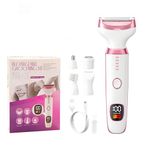 Electric Lady Shaver for Women, Wet & Dry 5-in-1 Bikini Trimmer and Facial Hair Remover for Women – for Face, Nose, Eyebrows, Arms, Underarms, Legs & Bikini Line – Painless Grooming Kit