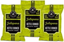 Pop Daddy Kettle Cooked Potato Chips, Kosher & Gluten Free, 5oz Potato Chips Individual Bags, 3 Pack, Jalapeno