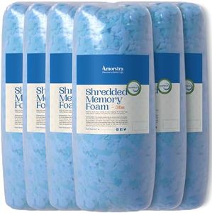 Amorstra Bean Bag Filler 30lbs Bean Bag Filling Pillow Refill, Shredded Memory Foam Filling Material for Pouf Ottoman Couch Cushion Dog Bed Stuffed Animals and Art Crafts - Blue
