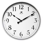 Infinity Instruments Wall Office Clock, 18", Silver