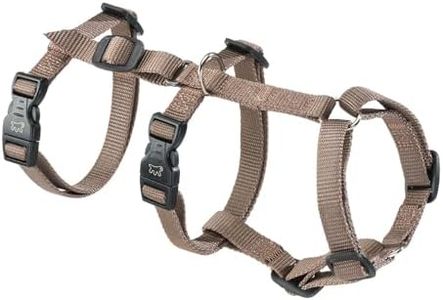 Ferplast Harnais Petit Chien Brave Small, Harnais de Sécurité, Anti Fugue Chien, Harnais Chien, Lévrier, 6 Fermetures, Réglable, Marron