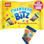 DOUzzle Hanukkah Candy Dreidels for Kids, Chanukah Bitz, Bitty Dreidel & Menorah Candies (Pack of 1) Hanukah Party Favors, Happy Chanuka Sweet Treat & Gifts - Kosher Parve