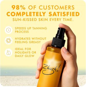 Zhuzh! Tan Accelerator 200ml – Fast-Acting Natural Tan Enhancer for Sun & Sunbed