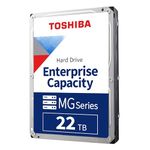 Toshiba 22TB Enterprise Internal Hard Drive – MG Series 3.5" SATA HDD for Server, Storage, 24/7 Operation, Hyperscale, Cloud (MG10AFA22TE)